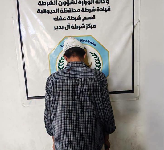 القوات الأمنية في الديوانية تعتقل متهماً بجريمة قتل عائلية إثر خلافات داخلية